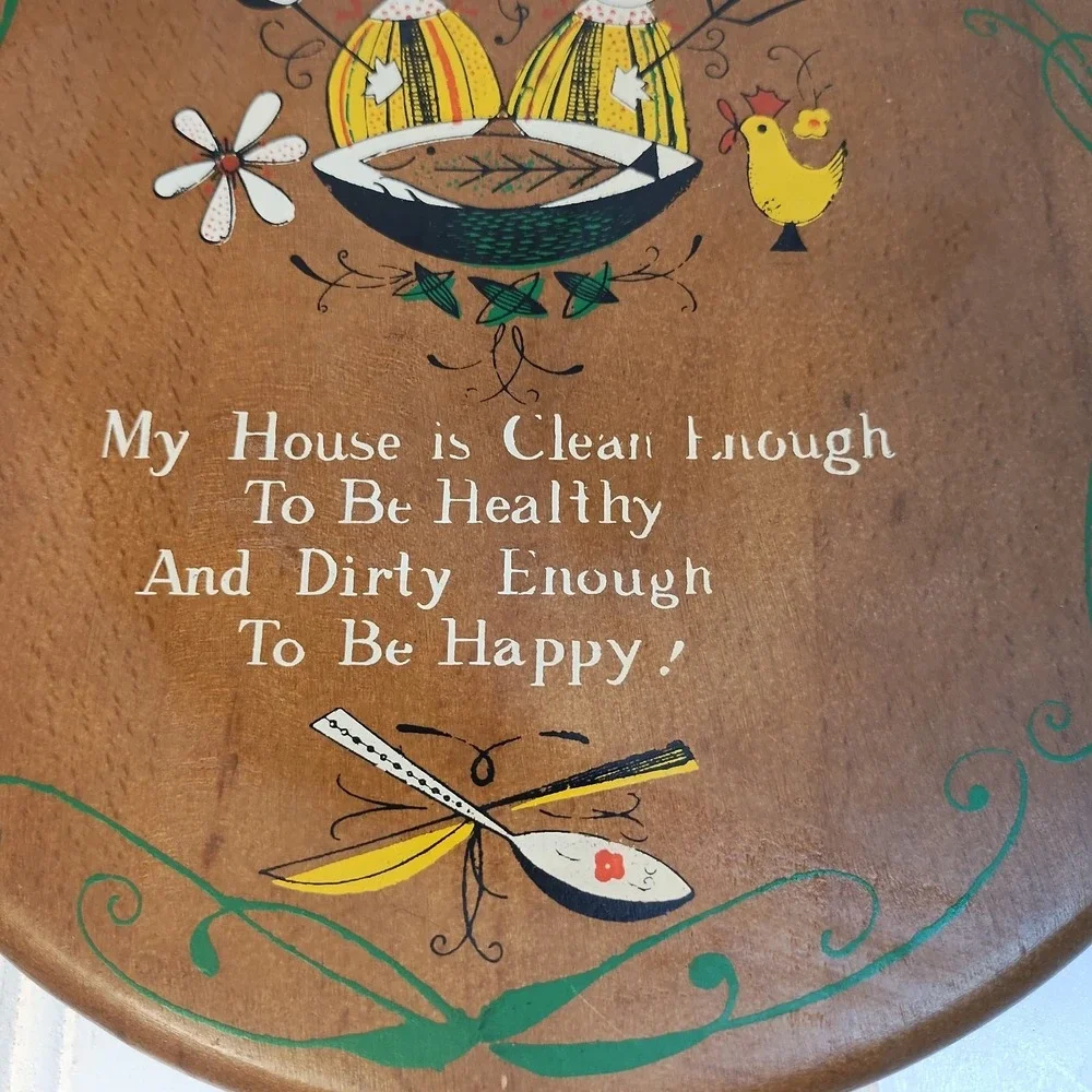 VTG Wood Enesco Japan Wall Plaque 